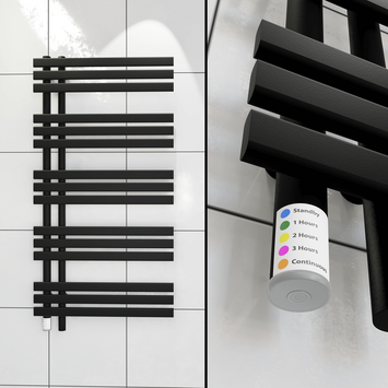  - LOIRE Kuru Elektrikli Havlupan 600x1200 Siyah 500W