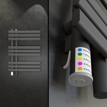  - LOIRE Kuru Elektrikli Havlupan 500x800 Koyu Antrasit 300W