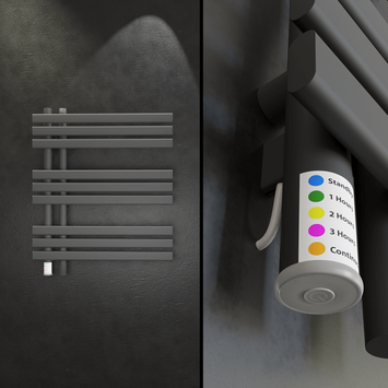  - LOIRE Kuru Elektrikli Havlupan 600x800 Koyu Antrasit 350W