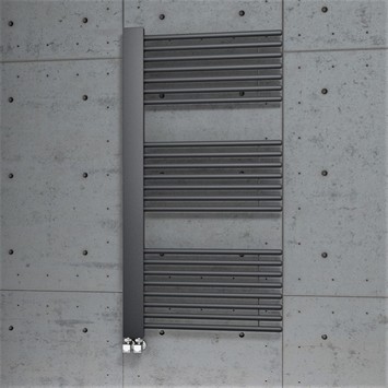 Male Decorative Towel Warmer 600x1190 Anthracite - Thumbnail