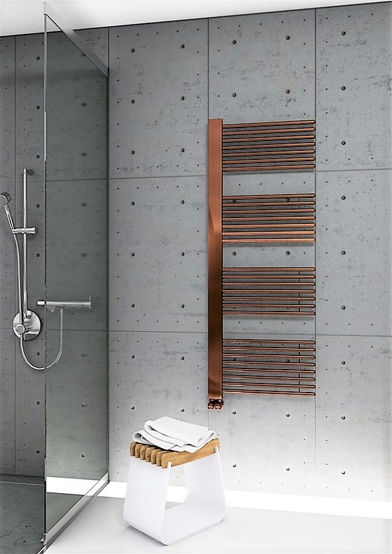 Male Decorative Towel Warmer 600x1600 Copper Antique
