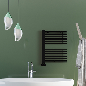 Radiva - Male Decorative Towel Warmer 600x800 Matt Black Radiva - Male Decorative Towel Warmer 600x800 Matt Black