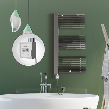 Radiva - Male Electric Towel Warmer 600x1190 Chrome Ktx3 300 W