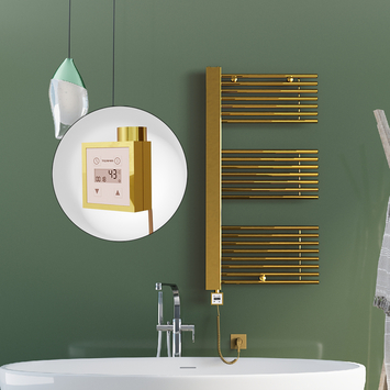 Radiva - Male Electric Towel Warmer 600x1190 Gold Ktx3 300 W Radiva - Male Electric Towel Warmer 600x1190 Gold Ktx3 300 W