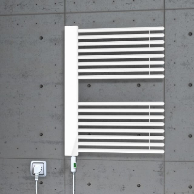 Male Electric Towel Warmer 600x800 White (On/Off) 300 W