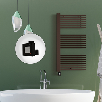 - Male Electric Towel Warmer 600x1190 Antique Copper Ktx1 300 W (Spiral Cable)  - Male Electric Towel Warmer 600x1190 Antique Copper Ktx1 300 W (Spiral Cable)