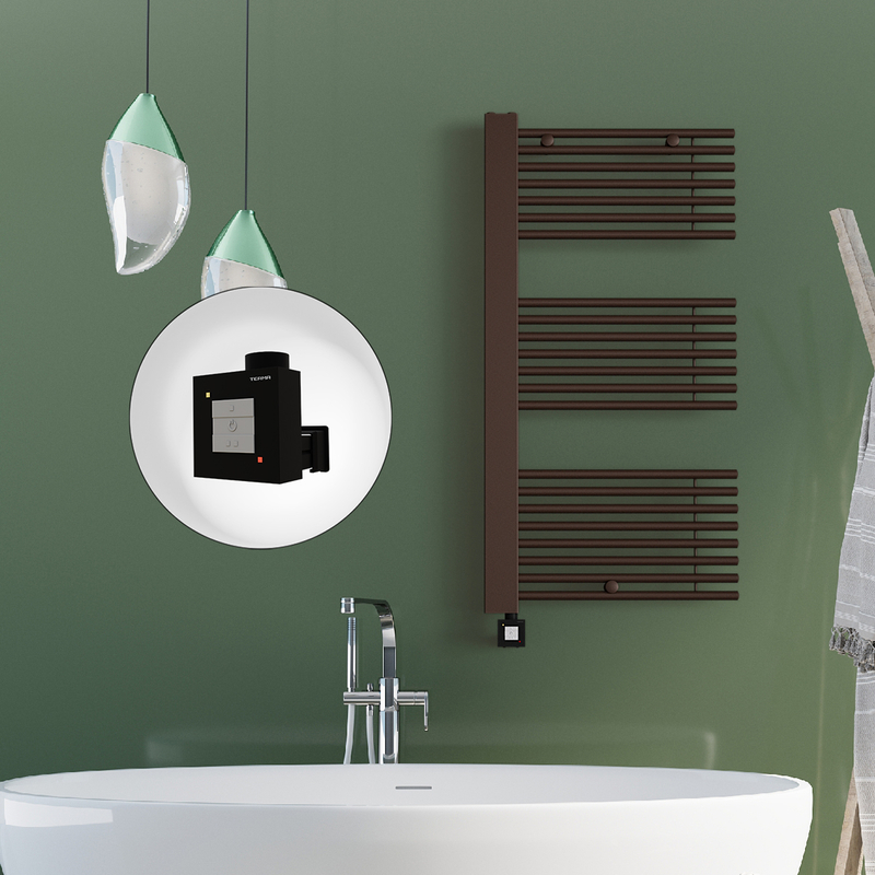 Male Electric Towel Warmer 600x1190 Antique Copper Ktx1 300 W (Spiral Cable)