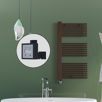 Radiva - Male Sèche Serviettes Electrique 600x1190 Antique Cuivre Ktx3 600 Watt Câble en spirale