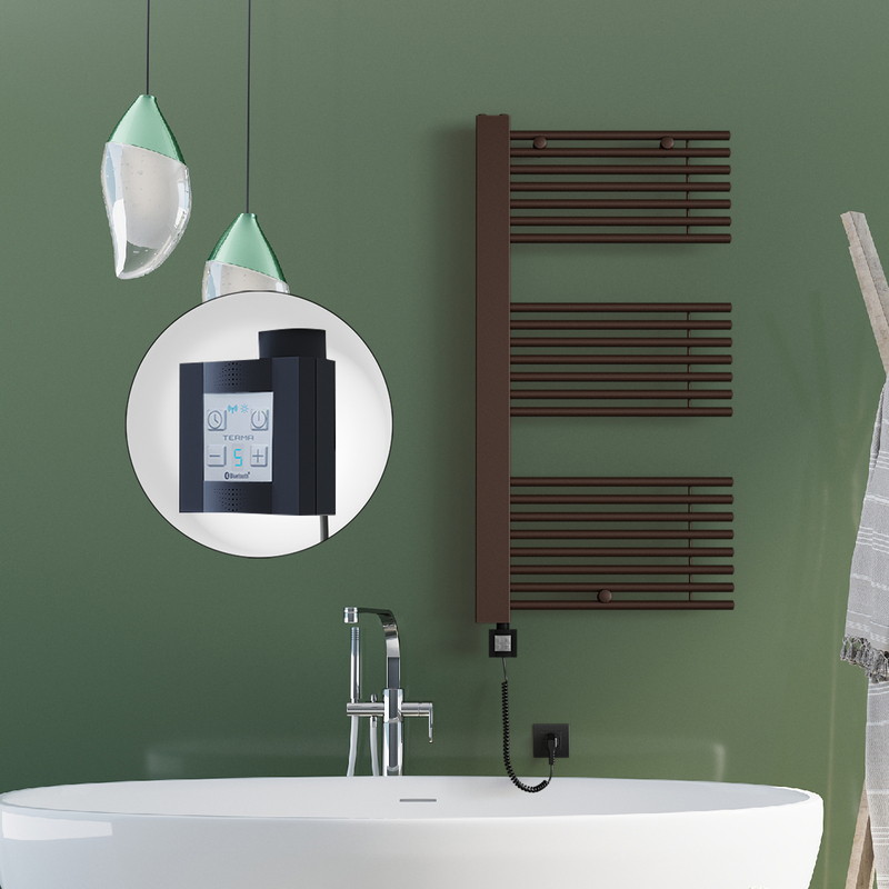 Male Electric Towel Warmer 600x1190 Antique Copper Ktx4 300 W (Spiral Cable)