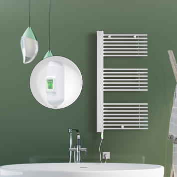 Radiva - Male Elektrikli Havlupan 600x1190 Beyaz (On/Off Düğmeli) 900W