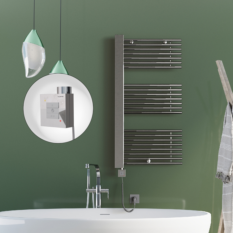 Male Electric Towel Warmer 600x1190 Chrome Ktx1 300 W