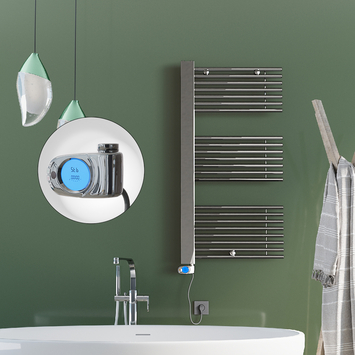 Radiva - Male Elektrikli Havlupan 600x1190 Krom (Musa Termostat) 600W
