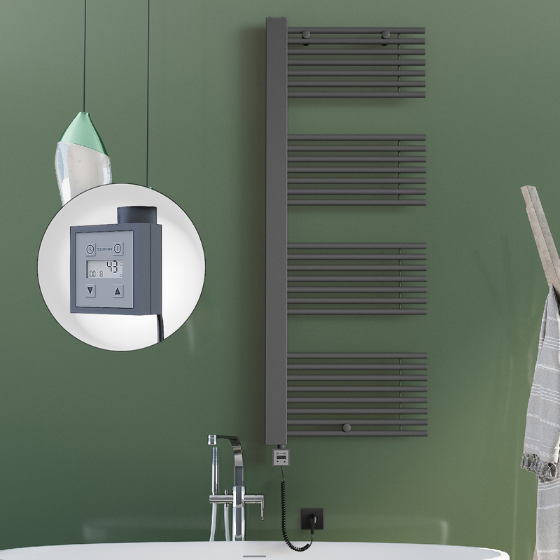 MALE Elektrikli Havlupan 600x1600 Antrasit (KTX3 Termostat) 1000W