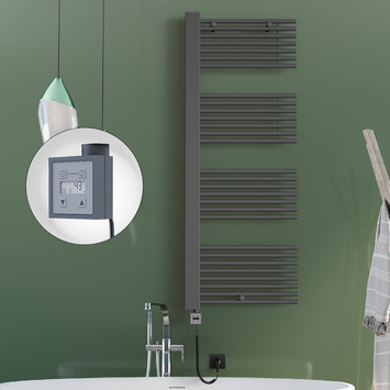 Radiva - Male Sèche Serviettes Electrique 600x1600 Anthracite Ktx3 1000 W Radiva - Male Sèche Serviettes Electrique 600x1600 Anthracite Ktx3 1000 W