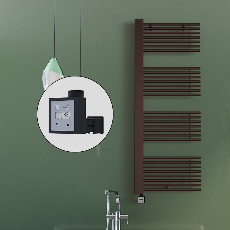 Male Electric Towel Warmer 600x1600 Antique Copper Ktx3 600 W (Spiral Cable)