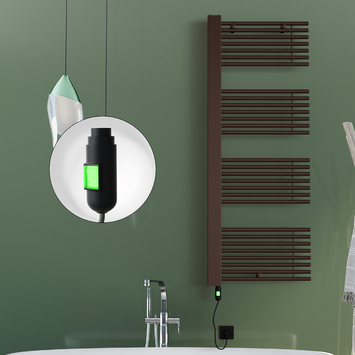 Radiva - Male Elektrikli Havlupan 600x1600 Bakır Eskitme (On/Off Düğmeli) 600W