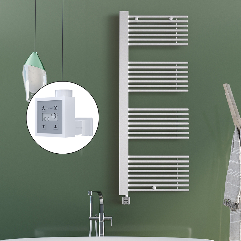 Male Sèche Serviettes Electrique 600x1600 Blanc Ktx3 1000 Watt Câble en spirale