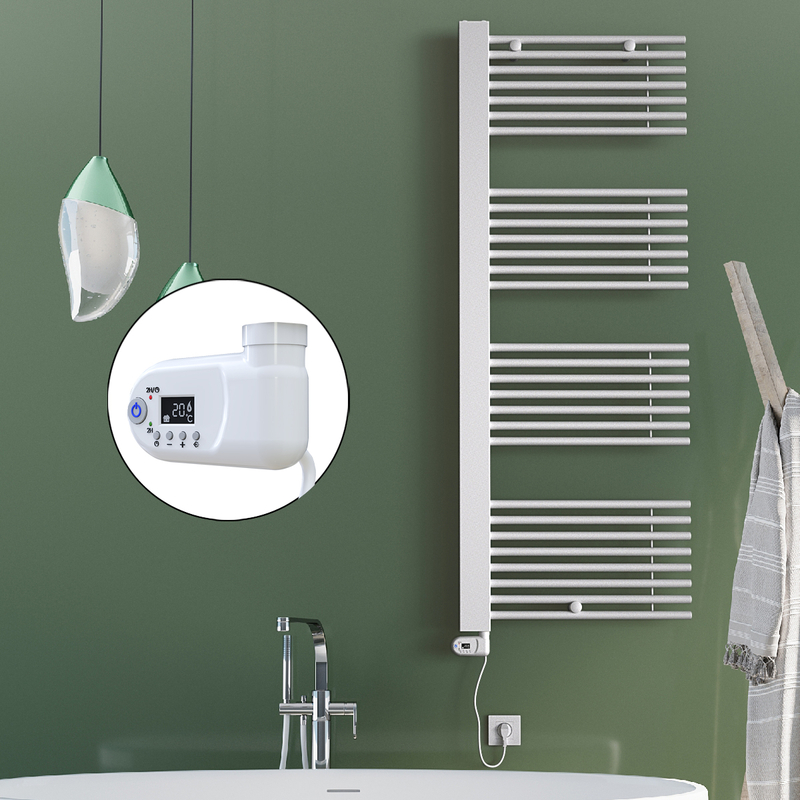 Male Sèche Serviettes Electrique 600x1600 Blanc (Thermostat Thesis) 900 W