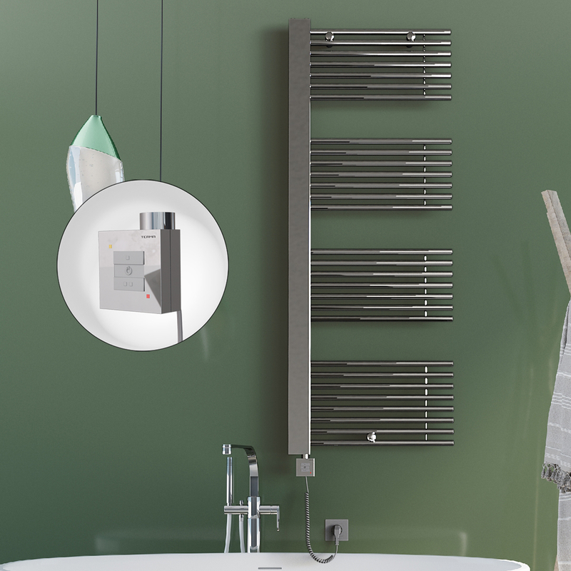 Male Electric Towel Warmer 600x1600 Chrome Ktx1 600 W