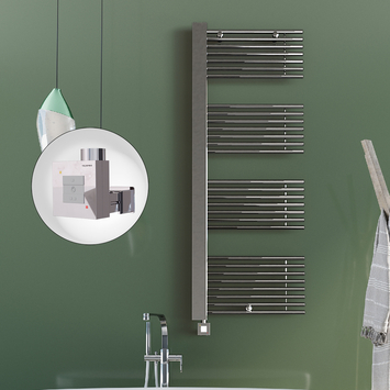 - Male Sèche Serviettes Electrique 600x1600 Chrome Ktx1 600 Watt Câble en spirale  - Male Sèche Serviettes Electrique 600x1600 Chrome Ktx1 600 Watt Câble en spirale