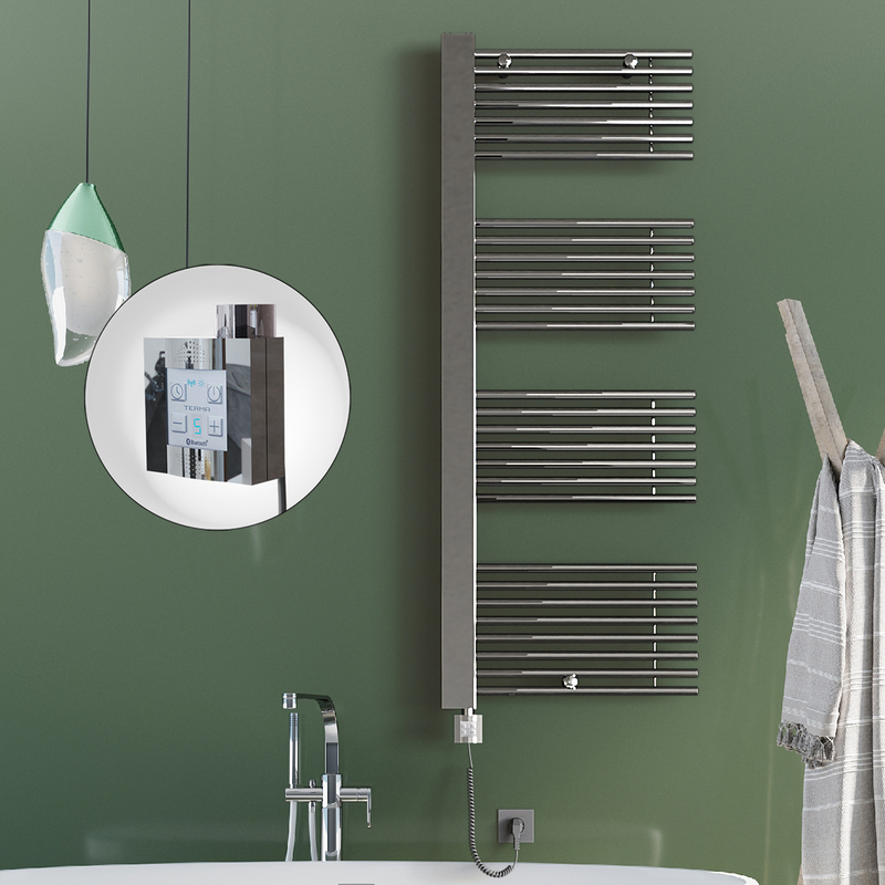 Male Sèche Serviettes Electrique 600x1600 Chrome Ktx4 600 Watt Câble en spirale