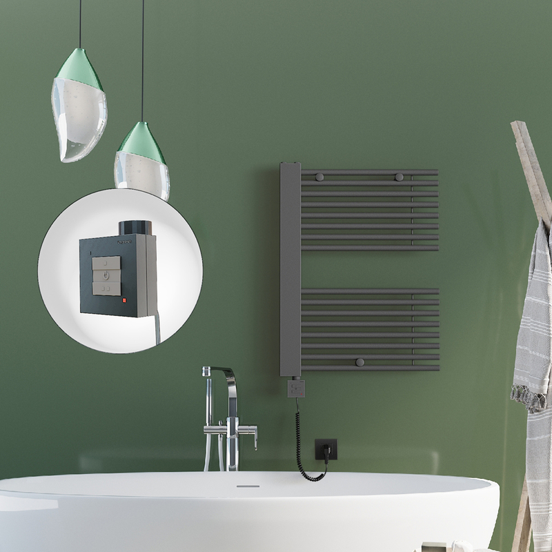 Male Sèche Serviettes Electrique 600x800 Anthracite Ktx1 600 Watt