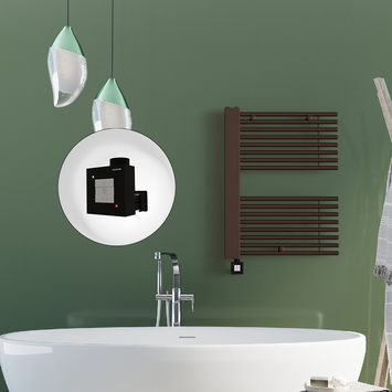 Radiva - Male Sèche Serviettes Electrique 600x800 Antique Cuivre Ktx1 300 Watt Câble en spirale