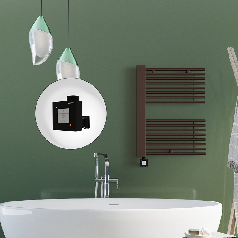 Male Electric Towel Warmer 600x800 Antique Copper Ktx1 300 W (Spiral Cable)