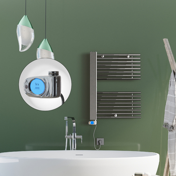 Radiva - Male Elektrikli Havlupan 600x800 Krom (Musa Termostat) 300W