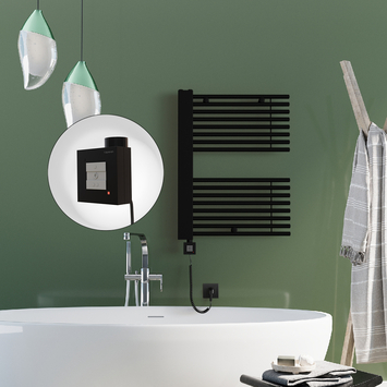 Radiva - Male Electric Towel Warmer 600x800 Matte Black Ktx1 300 W Radiva - Male Electric Towel Warmer 600x800 Matte Black Ktx1 300 W