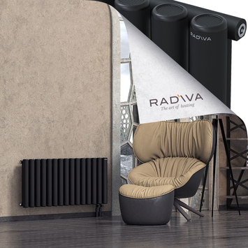 Mati Aluminium Radiator 500x1106 Black - Thumbnail