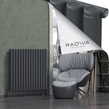 Radiva - Mati Alüminyum Radyatör 1000x1106 Koyu Antrasit