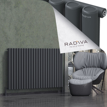 Radiva - Mati Alüminyum Radyatör 1000x1698 Koyu Antrasit