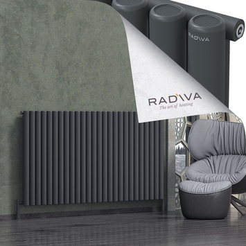 Radiva - Mati Alüminyum Radyatör 1000x1920 Koyu Antrasit
