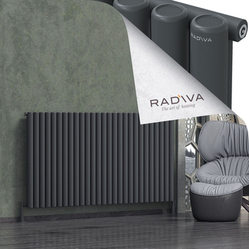 Radiva - Mati Alüminyum Radyatör 1000x1994 Koyu Antrasit