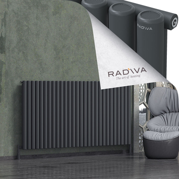 Radiva - Mati Alüminyum Radyatör 1000x2068 Koyu Antrasit