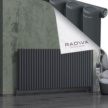 Radiva - Mati Alüminyum Radyatör 1000x2364 Koyu Antrasit