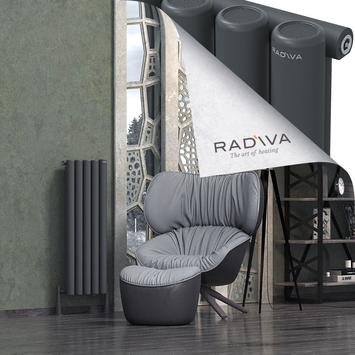 Radiva - Mati Alüminyum Radyatör 1000x366 Koyu Antrasit