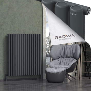 Radiva - Mati Alüminyum Radyatör 1200x1180 Koyu Antrasit
