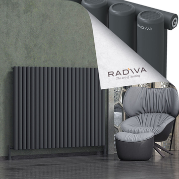 Radiva - Mati Alüminyum Radyatör 1200x1698 Koyu Antrasit