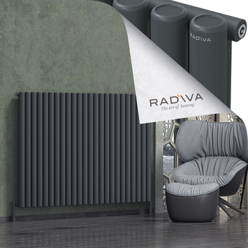 Radiva - Mati Alüminyum Radyatör 1200x1772 Koyu Antrasit