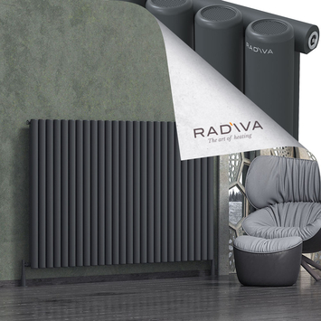 Radiva - Mati Alüminyum Radyatör 1200x1920 Koyu Antrasit