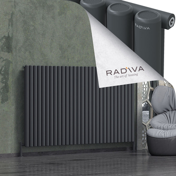 Radiva - Mati Alüminyum Radyatör 1200x2142 Koyu Antrasit