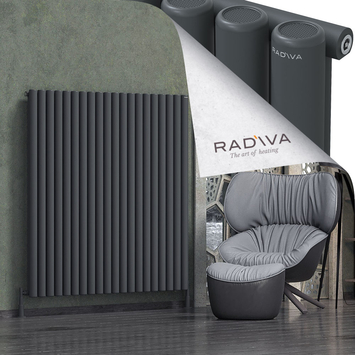 Radiva - Mati Alüminyum Radyatör 1500x1476 Koyu Antrasit