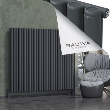 Radiva - Mati Alüminyum Radyatör 1500x1920 Koyu Antrasit