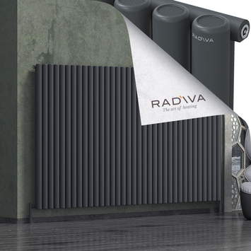 Radiva - Mati Alüminyum Radyatör 1500x2586 Koyu Antrasit