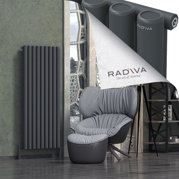 Radiva - Mati Alüminyum Radyatör 1500x662 Koyu Antrasit