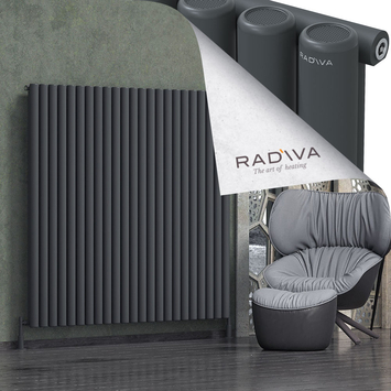 Radiva - Mati Alüminyum Radyatör 1600x1698 Koyu Antrasit
