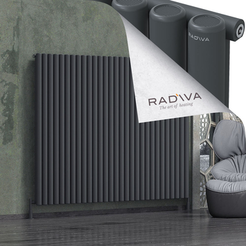 Radiva - Mati Alüminyum Radyatör 1600x2142 Koyu Antrasit