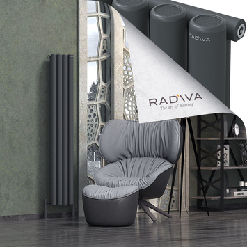 Radiva - Mati Alüminyum Radyatör 1600x292 Koyu Antrasit
